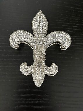 Rhinestone Fleur-de-Lis Trinket box by Ciel Collectables
